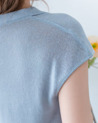 Wrap V-Neck Knit  疊領口 V 領針織小袖上衣/TP9238