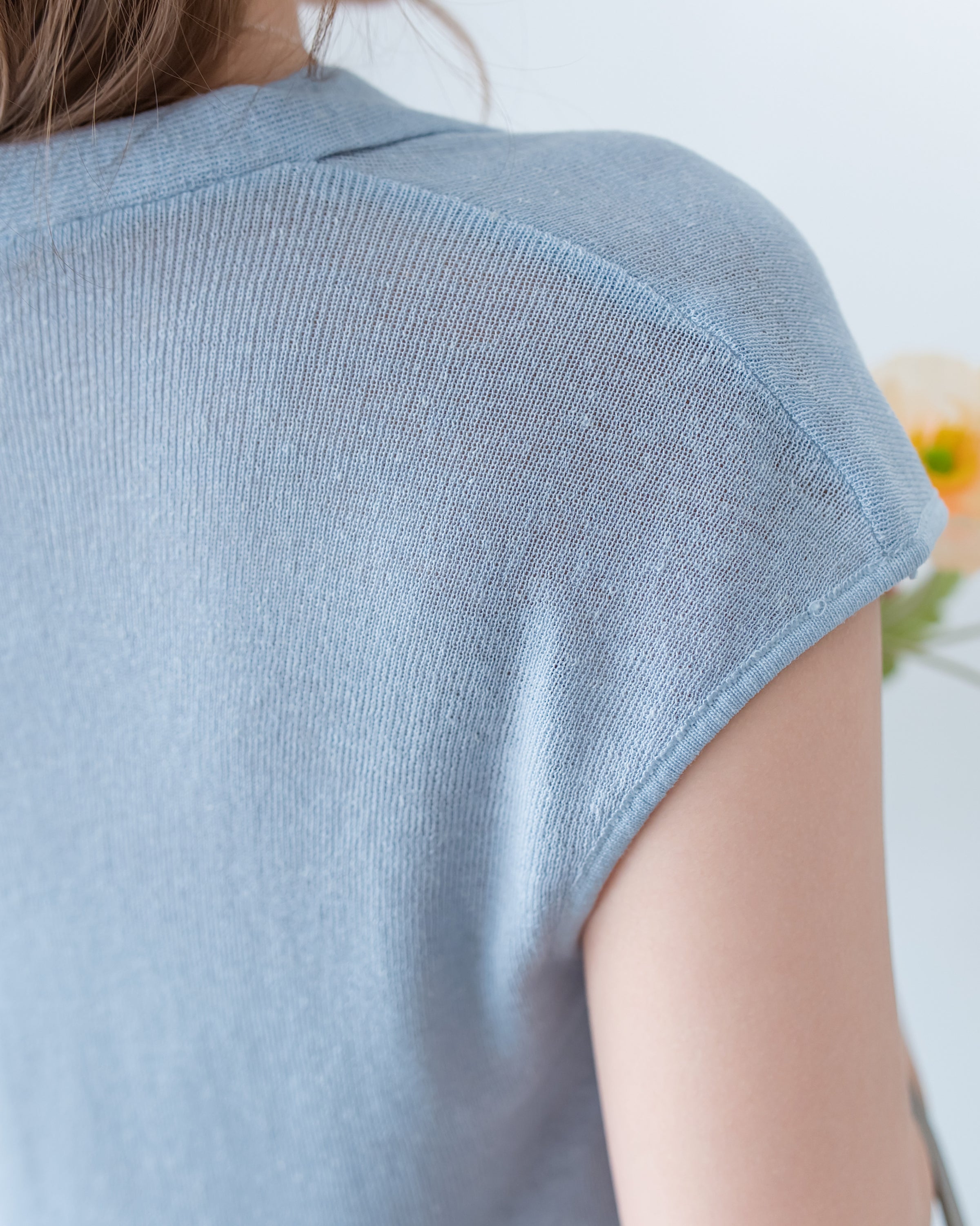 Wrap V-Neck Knit  疊領口 V 領針織小袖上衣/TP9238