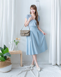 Pleated Flare Skirt 法式知性腰間設計傘裙/SK8950
