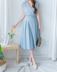 Pleated Flare Skirt 法式知性腰間設計傘裙/SK8950