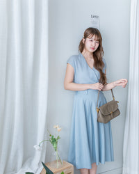 Pleated Flare Skirt 法式知性腰間設計傘裙/SK8950