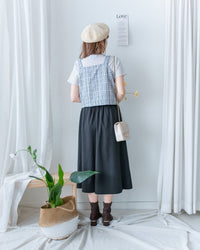 Tweed Pearl Set 小香風珍珠扣格紋兩件套/SE8120