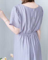 [intent label/ intent 製]  Alice Dress 前後兩穿單排鈕質感暗條紋連身裙 / DSA8010
