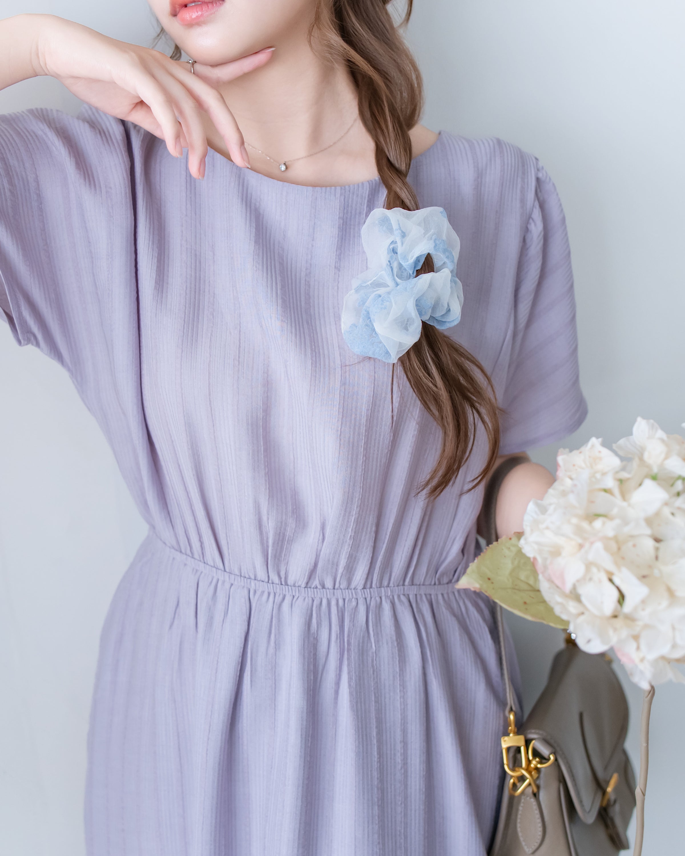[intent label/ intent 製]  Alice Dress 前後兩穿單排鈕質感暗條紋連身裙 / DSA8010