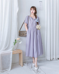 [intent label/ intent 製]  Alice Dress 前後兩穿單排鈕質感暗條紋連身裙 / DSA8010