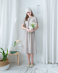 [intent label/ intent 製] Stripe Dress 法式細條親膚棉感口袋連身裙/ DSA8009