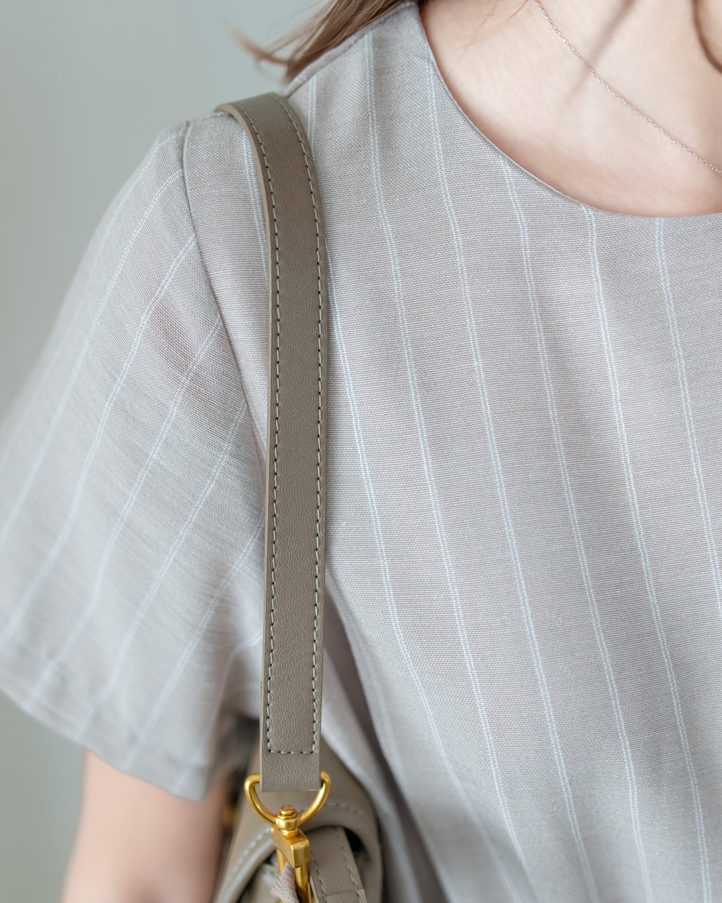 [intent label/ intent 製] Stripe Dress 法式細條親膚棉感口袋連身裙/ DSA8009