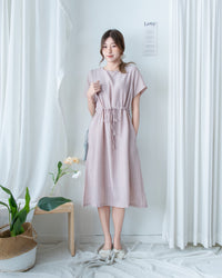 [intent label/ intent 製] Stripe Dress 法式細條親膚棉感口袋連身裙/ DSA8009