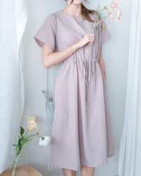 [intent label/ intent 製] Stripe Dress 法式細條親膚棉感口袋連身裙/ DSA8009