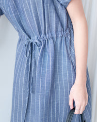 [intent label/ intent 製] Stripe Dress 法式細條親膚棉感口袋連身裙/ DSA8009