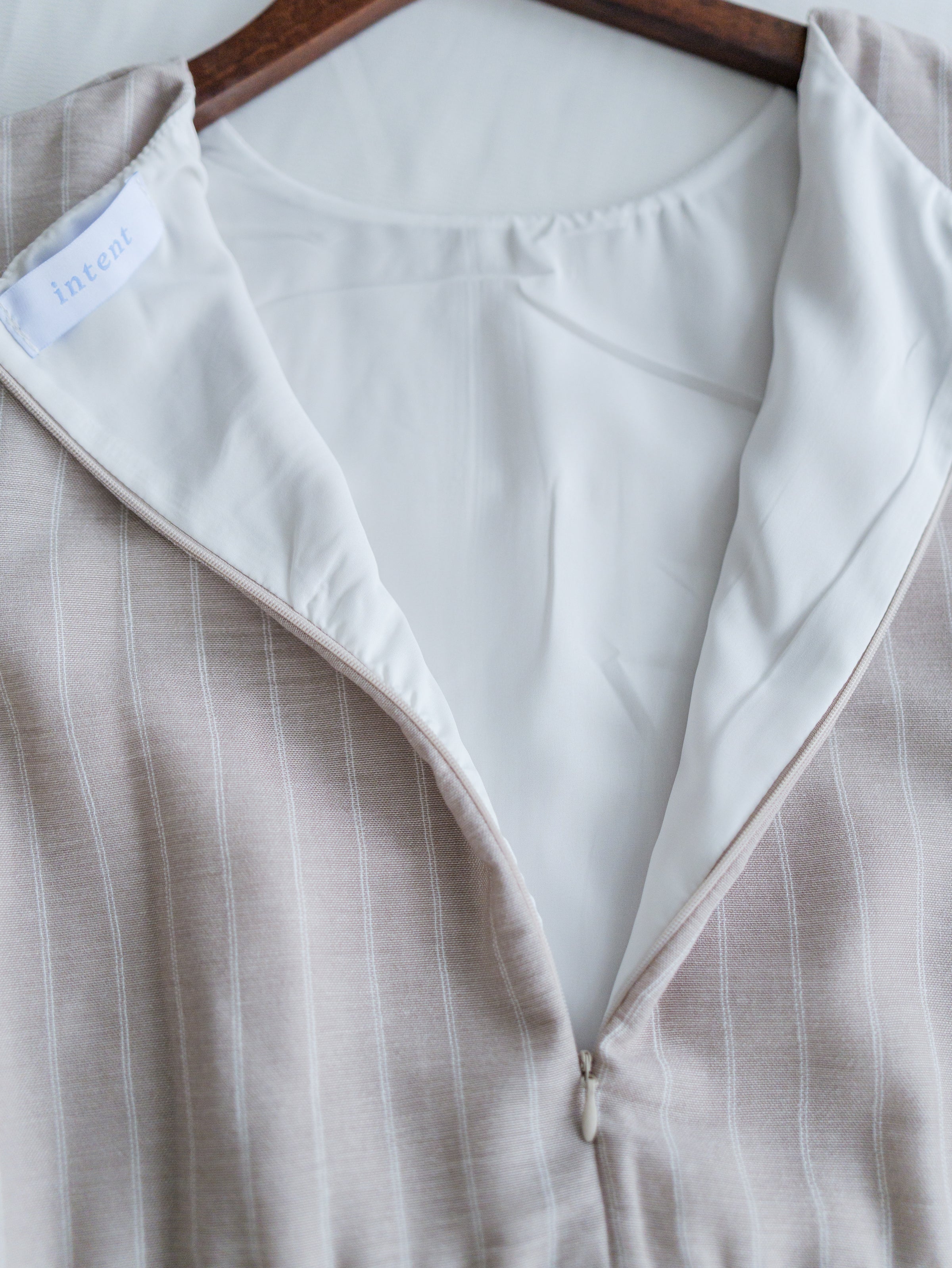 [intent label/ intent 製] Stripe Dress 法式細條親膚棉感口袋連身裙/ DSA8009