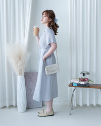 [intent label/ intent 製] Anden Shirt Dress 舒適柔軟下排假鈕扣恤衫連身裙/ DSA8011