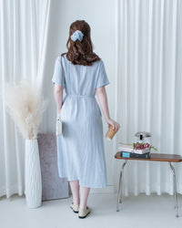 [intent label/ intent 製] Anden Shirt Dress 舒適柔軟下排假鈕扣恤衫連身裙/ DSA8011