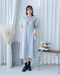 [intent label/ intent 製] Anden Shirt Dress 舒適柔軟下排假鈕扣恤衫連身裙/ DSA8011