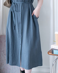 [intent label/ intent 製] Anden Shirt Dress 舒適柔軟下排假鈕扣恤衫連身裙/ DSA8011