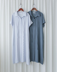 [intent label/ intent 製] Anden Shirt Dress 舒適柔軟下排假鈕扣恤衫連身裙/ DSA8011