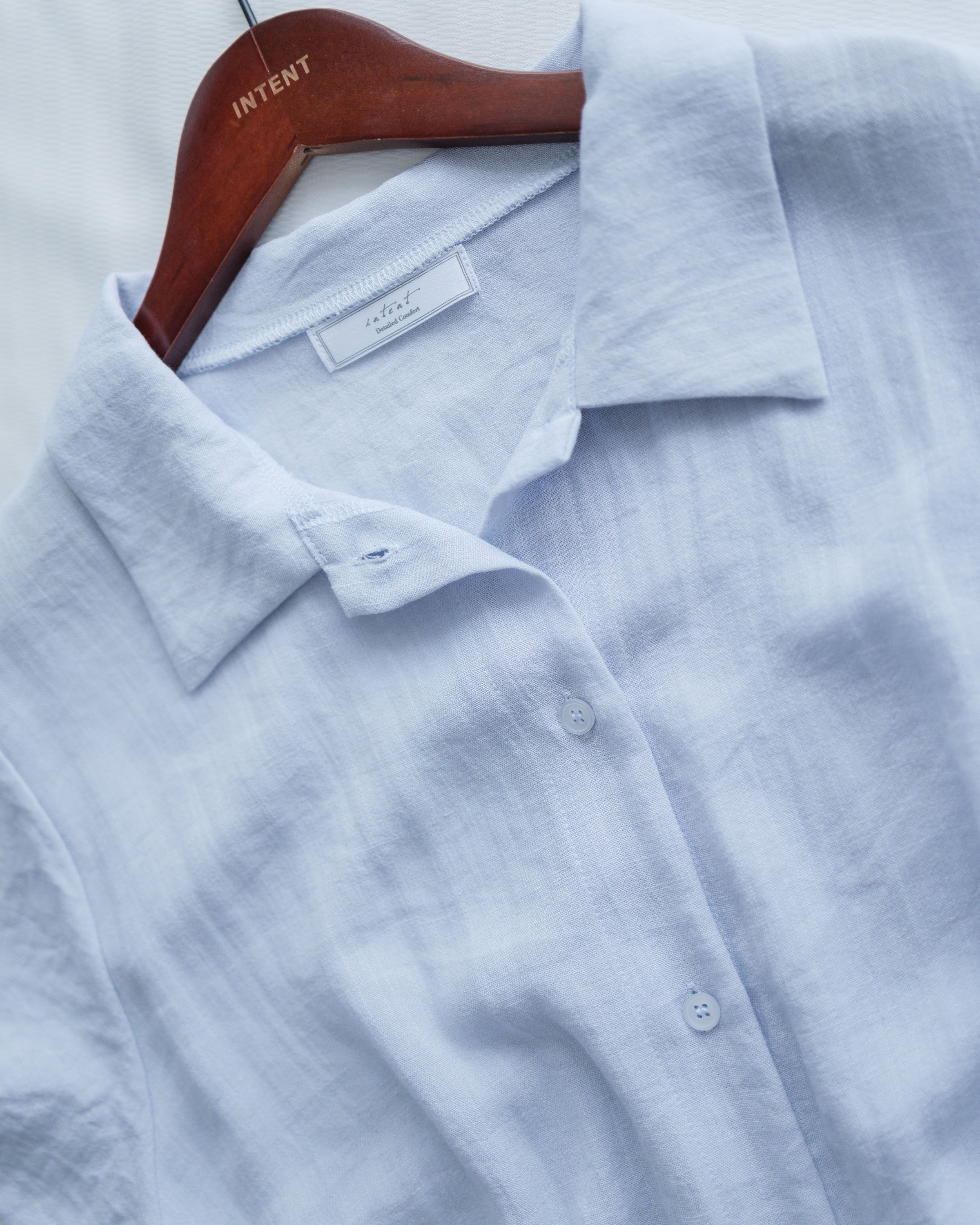 [intent label/ intent 製] Anden Shirt Dress 舒適柔軟下排假鈕扣恤衫連身裙/ DSA8011