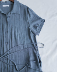 [intent label/ intent 製] Anden Shirt Dress 舒適柔軟下排假鈕扣恤衫連身裙/ DSA8011