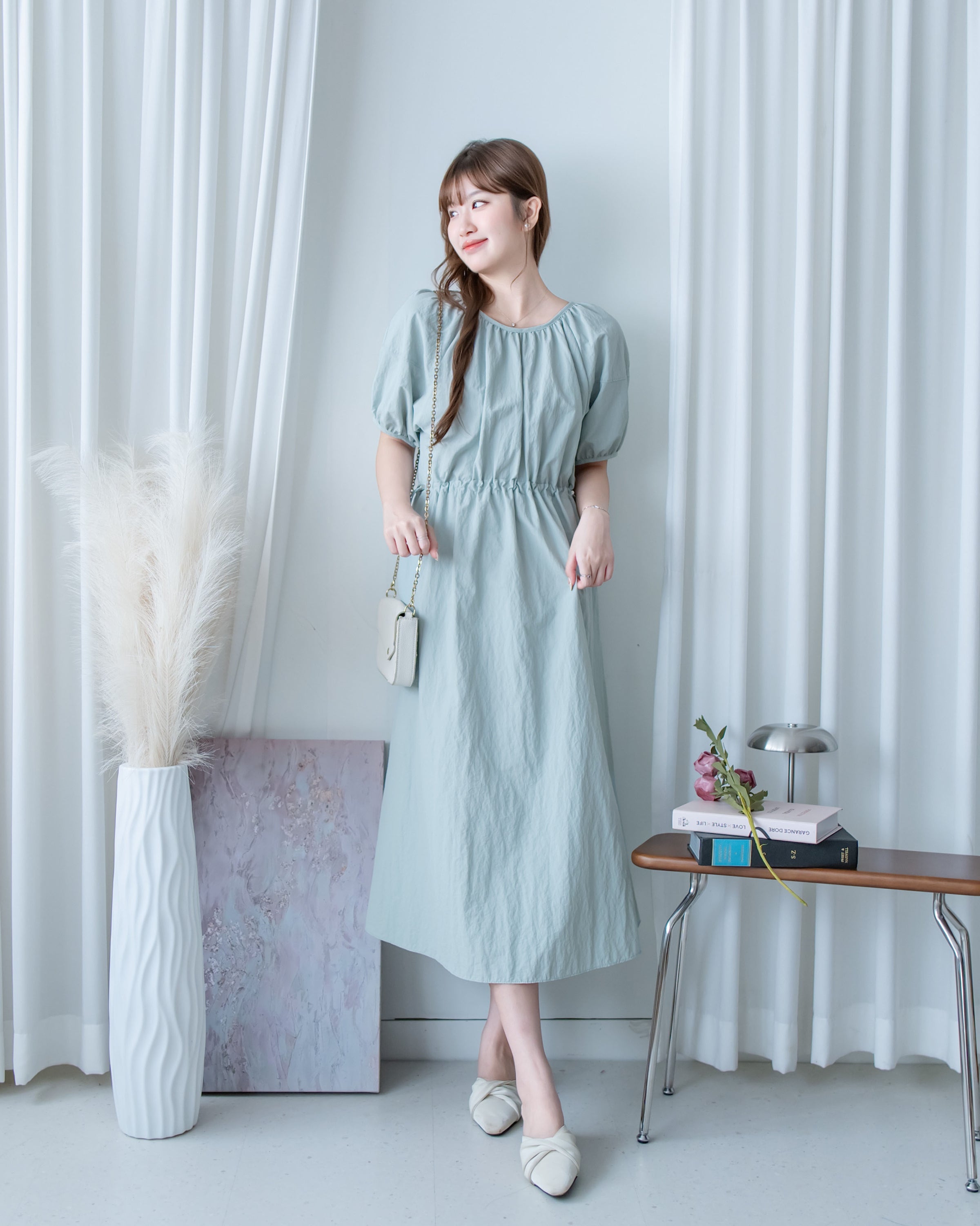 Sophie Dress 入肩線抽繩暗線連身裙/ DS1176