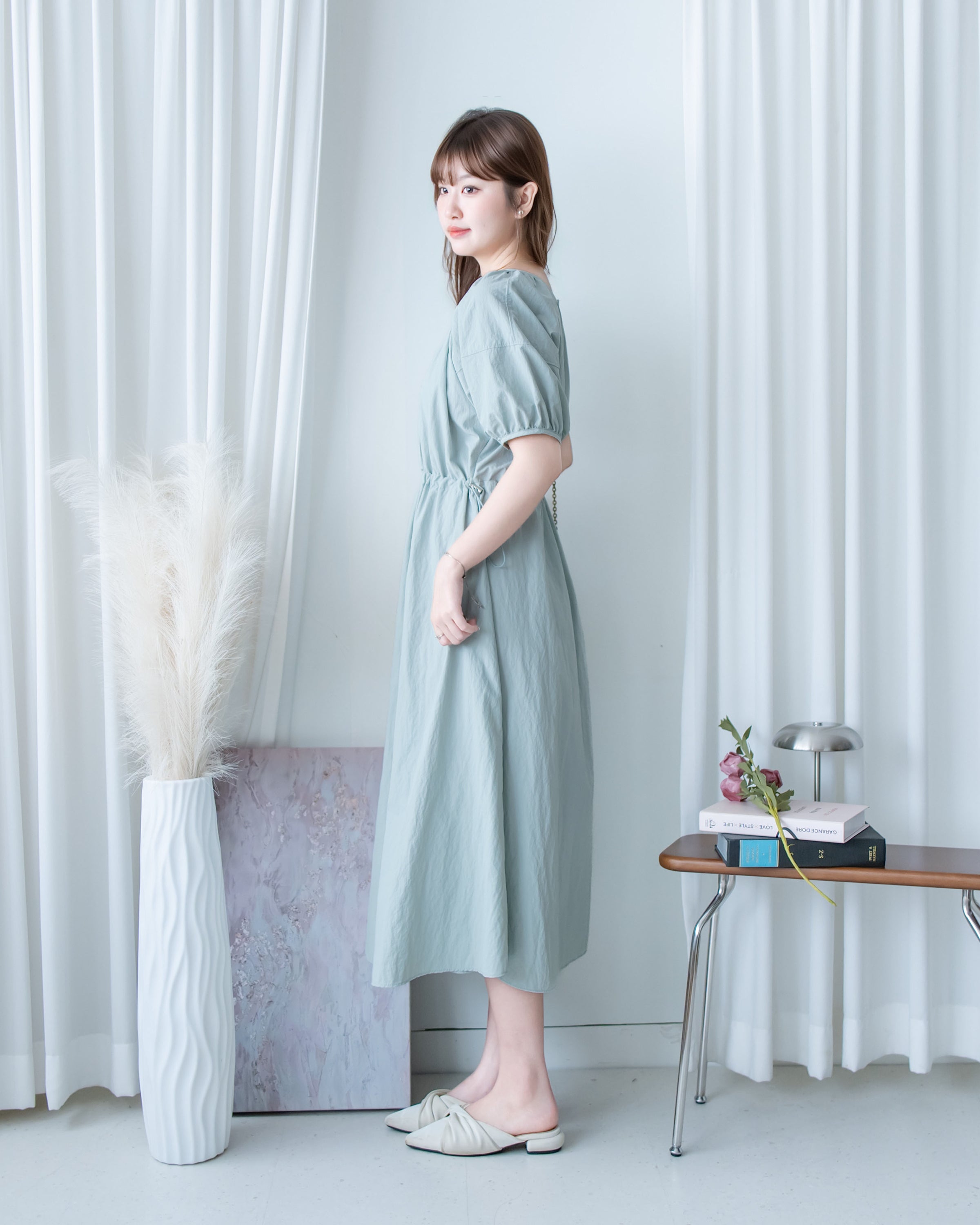 Sophie Dress 入肩線抽繩暗線連身裙/ DS1176