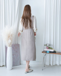 Spliced Mocha Dress 假兩件莫卡拼接恤衫連身裙/ DS1179