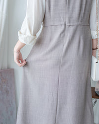 Spliced Mocha Dress 假兩件莫卡拼接恤衫連身裙/ DS1179