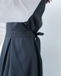 Spliced Shirt Dress 仿內搭恤衫小V領口修腰連身裙/ DS1183