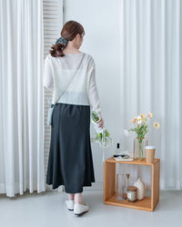 Loose Fishtail Skirt 後橡筋修飾線魚尾半裙/ SK8953