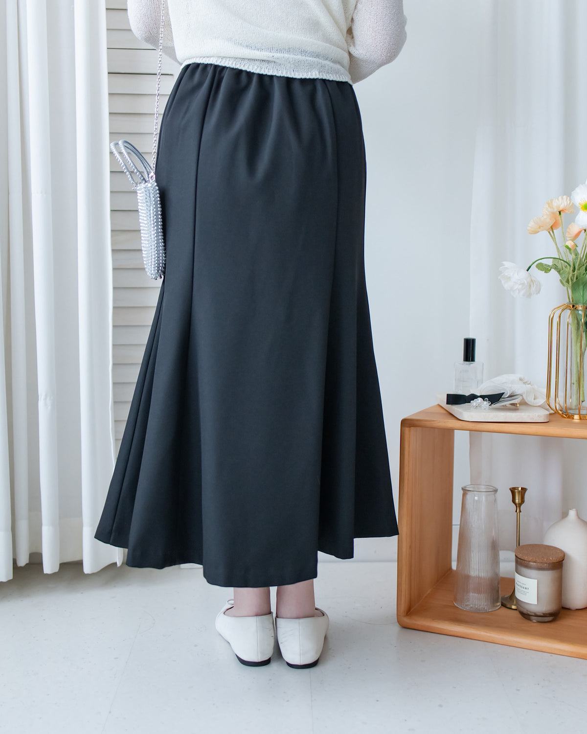 Loose Fishtail Skirt 後橡筋修飾線魚尾半裙/ SK8953