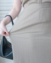 Hailey Skirt Set 防皺彈性恤衫彈性直裙套裝/ SE8122