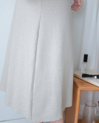 Knit Dress 修身彈性腰身抓皺 V 領針織連身裙/ DS1186
