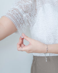 Lace Blouse 精緻蕾絲平領全裡布上衣/ TP9241