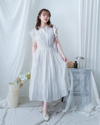 [intent label/ intent 製]  Sophie Dress 花邊領口緹花刺繡修腰連身裙/DSA8008