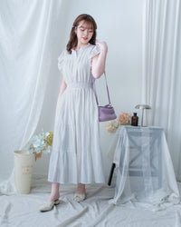 [intent label/ intent 製]  Sophie Dress 花邊領口緹花刺繡修腰連身裙/DSA8008