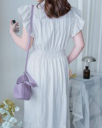 [intent label/ intent 製]  Sophie Dress 花邊領口緹花刺繡修腰連身裙/DSA8008