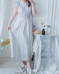 [intent label/ intent 製]  Sophie Dress 花邊領口緹花刺繡修腰連身裙/DSA8008