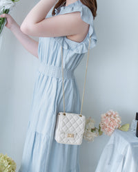 [intent label/ intent 製]  Sophie Dress 花邊領口緹花刺繡修腰連身裙/DSA8008