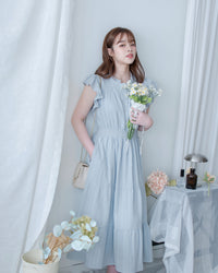 [intent label/ intent 製]  Sophie Dress 花邊領口緹花刺繡修腰連身裙/DSA8008