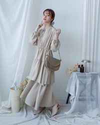 Ribbon Layers Dress  綁帶圓漫飄逸層次連身裙/ DS1188