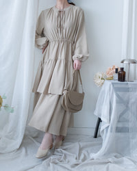 Ribbon Layers Dress  綁帶圓漫飄逸層次連身裙/ DS1188