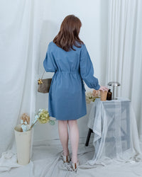 Minimalist Dress 簡約側口袋左右束腰連身裙/ DS1197