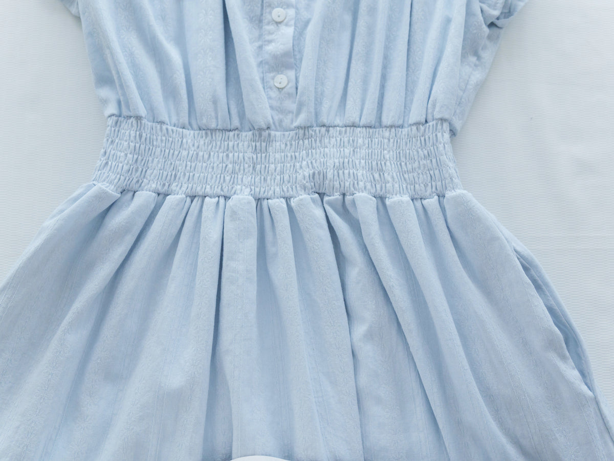 [intent label/ intent 製]  Sophie Dress 花邊領口緹花刺繡修腰連身裙/DSA8008