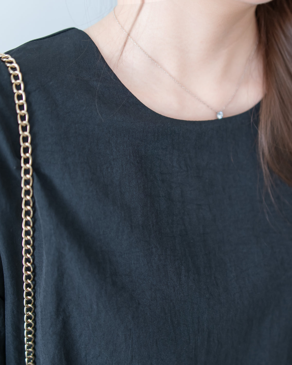 Shirt Cuff Dress 仿恤衫配傘裙假兩件綁帶連身裙/SE8123