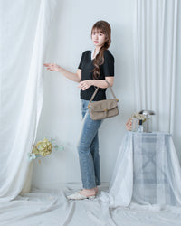 Spliced Knit Top 假兩件立體直紋針織上衣/ TP9243