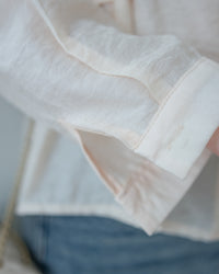 Cross Blouse 三種著法交叉綁帶微光澤長袖襯衫/ TP9245