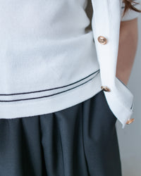 Border Cardigan Set 圍邊金扣兩件式針織套裝/SE8121