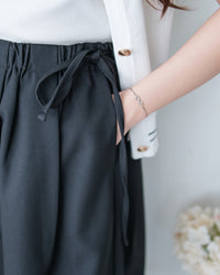 Pleated Skirt 腰間微褶束帶橡筋腰口袋裙/ SK8955