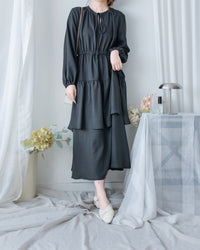 Ribbon Layers Dress  綁帶圓漫飄逸層次連身裙/ DS1188