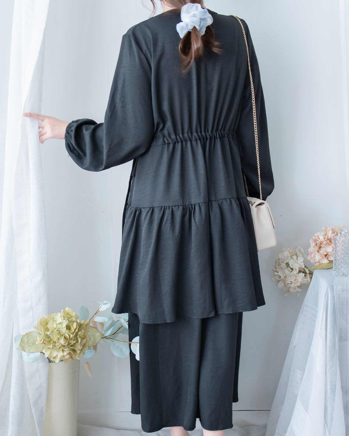 Ribbon Layers Dress  綁帶圓漫飄逸層次連身裙/ DS1188