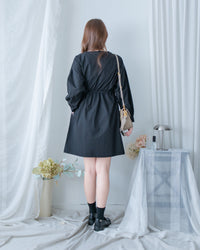 Minimalist Dress 簡約側口袋左右束腰連身裙/ DS1197
